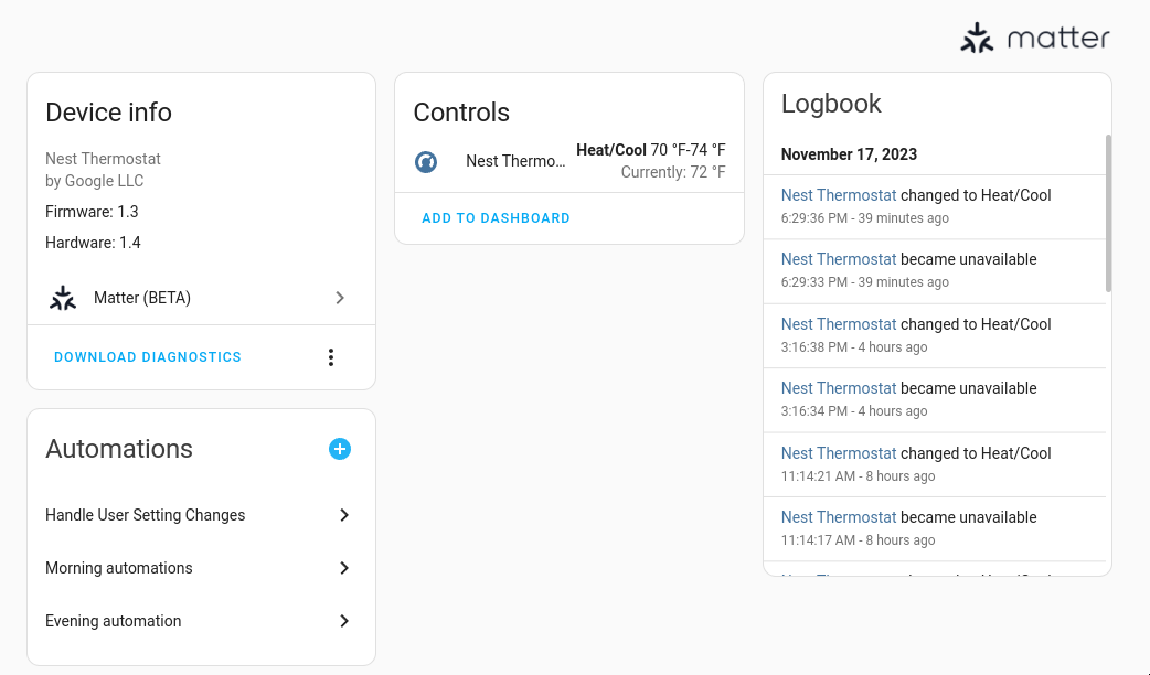 Finally controlling my thermostat on my LAN